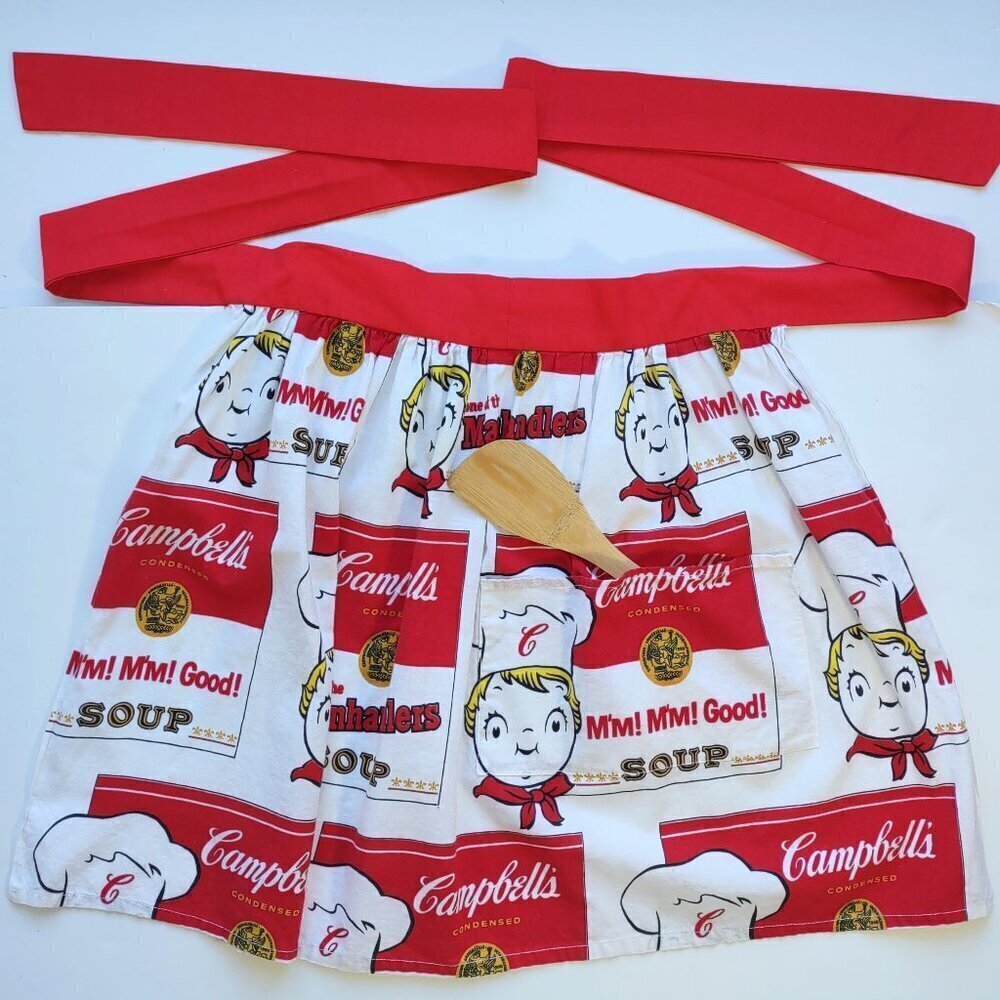 Campbell's Soup Kid Retro Waist Apron Large Pocket Nostalgia Americana Adult OS